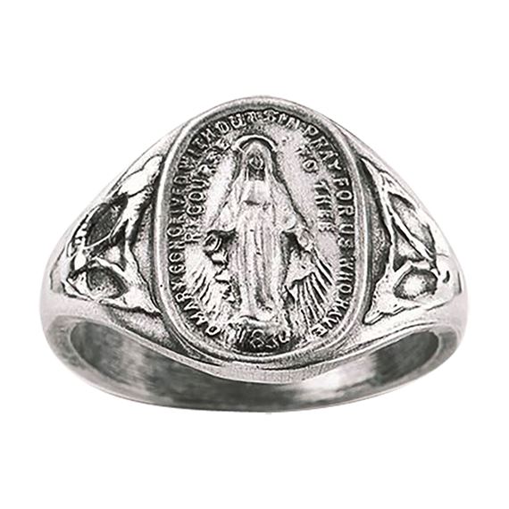 MIRACULOUS MEDAL STERLING RING
